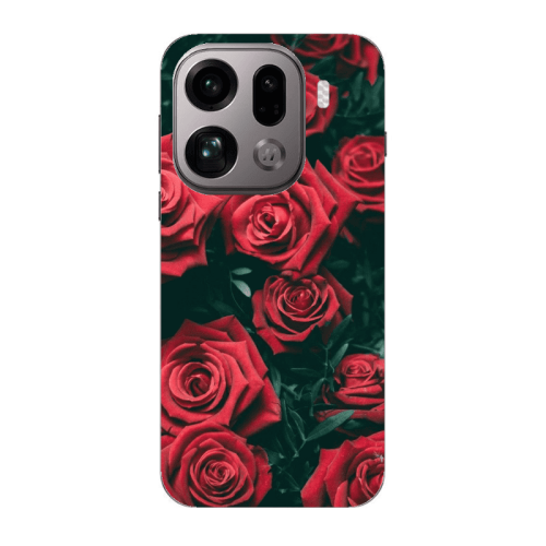 Oppo Find X9 Pro Red Roses Transparent Silicone TPU Θήκη